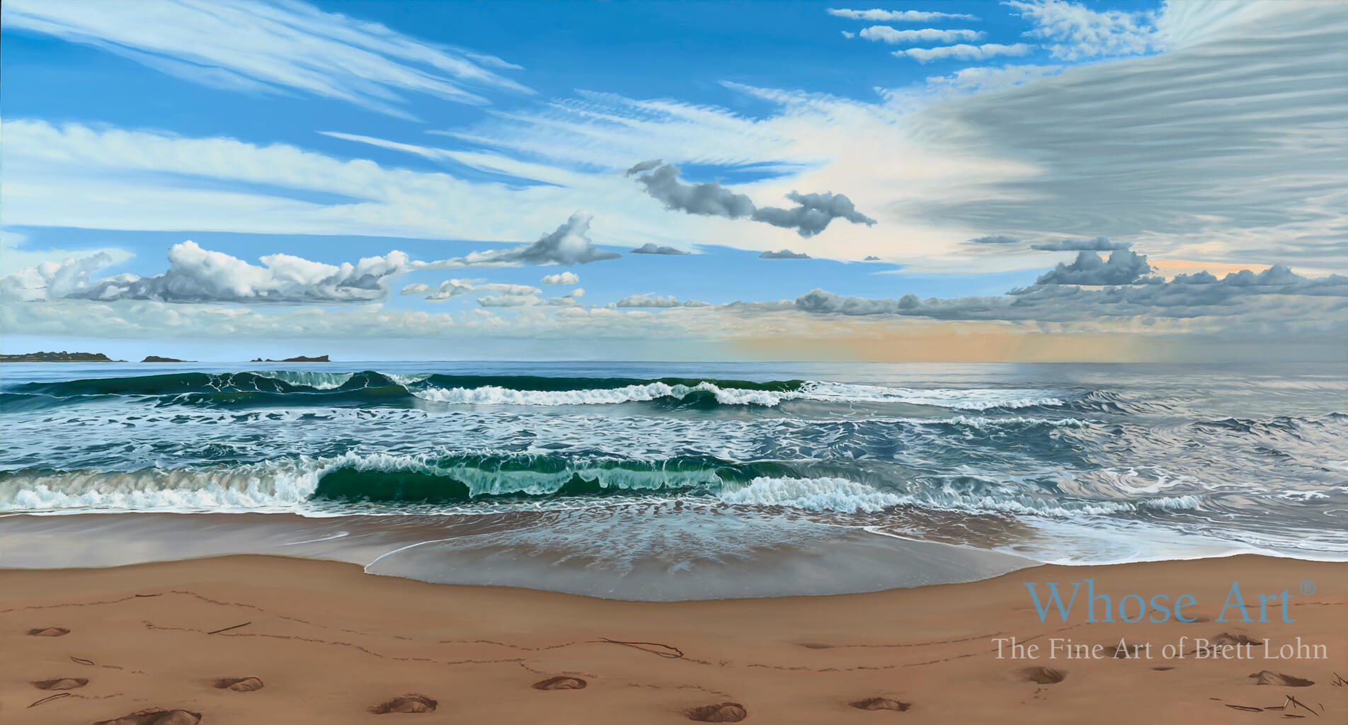 ocean waves seascape painting