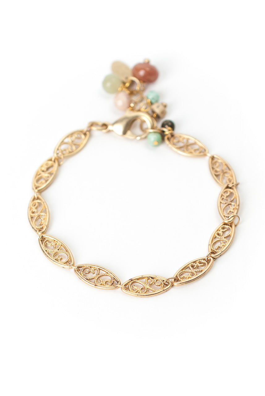 Desert Rose 7-8" Matte Gold Bracelet