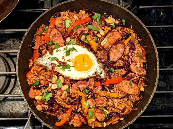Nasi Goreng cooked to perfection topped with a fried egg