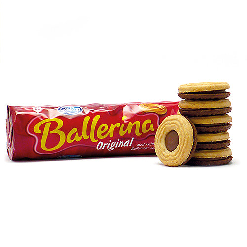 Minefelt national flag Rød Göteborgs Kex Ballerina - Biscuits With Chocolate Nougat Filling 190g —  Scandi-shop AG