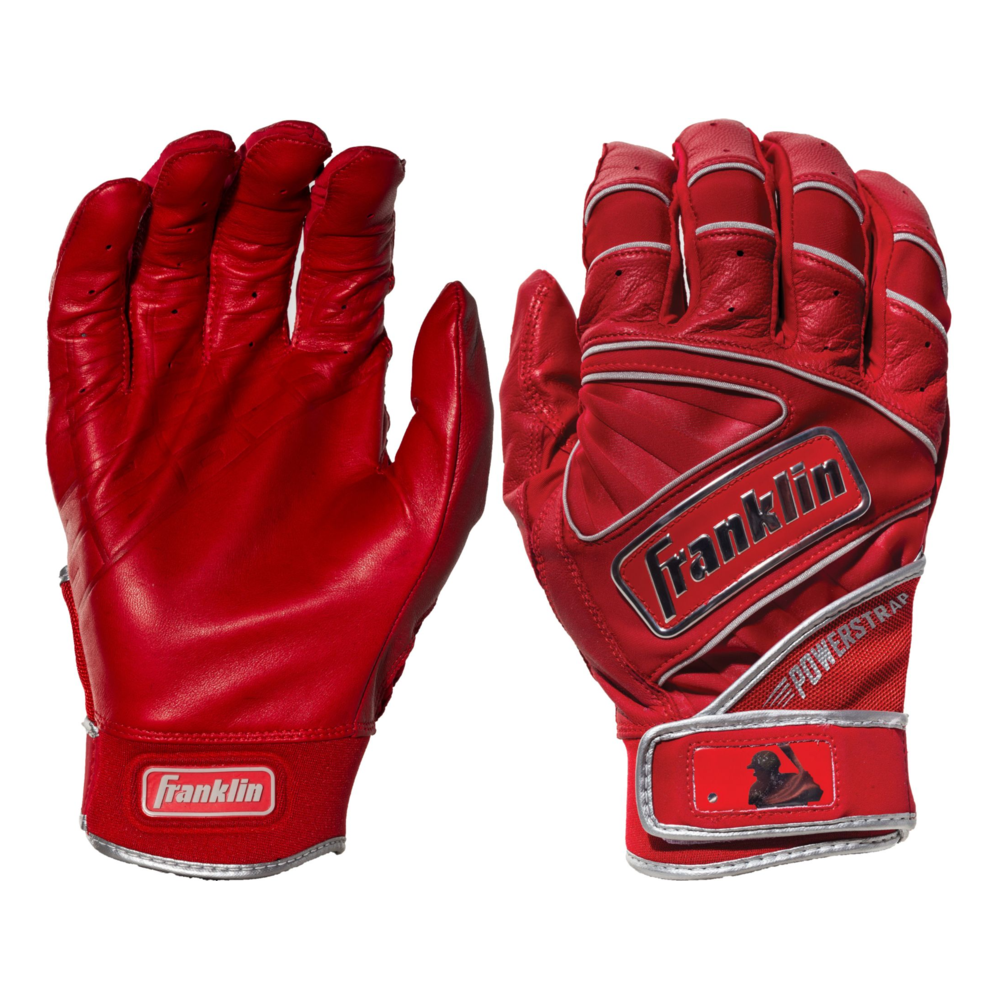 Franklin Powerstrap Chrome Adult Batting Gloves