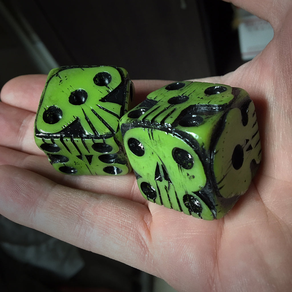 oogie boogie dice green the monster sandbox