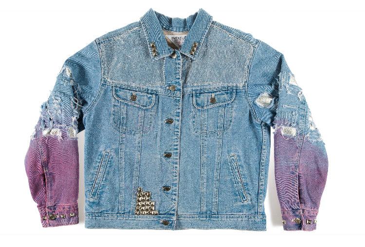 armored denim jacket