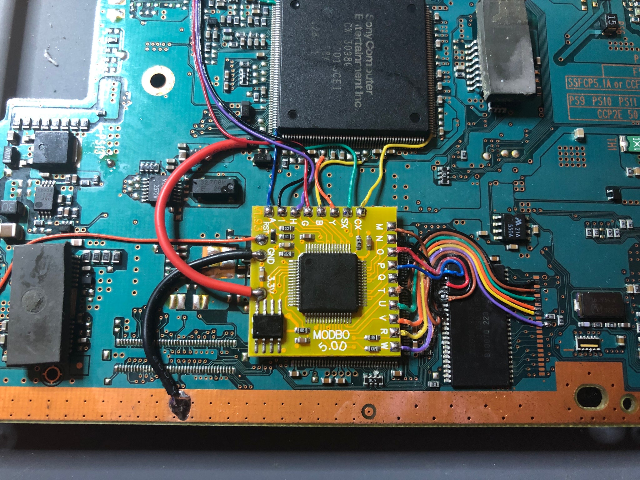ps2 mod chip installed