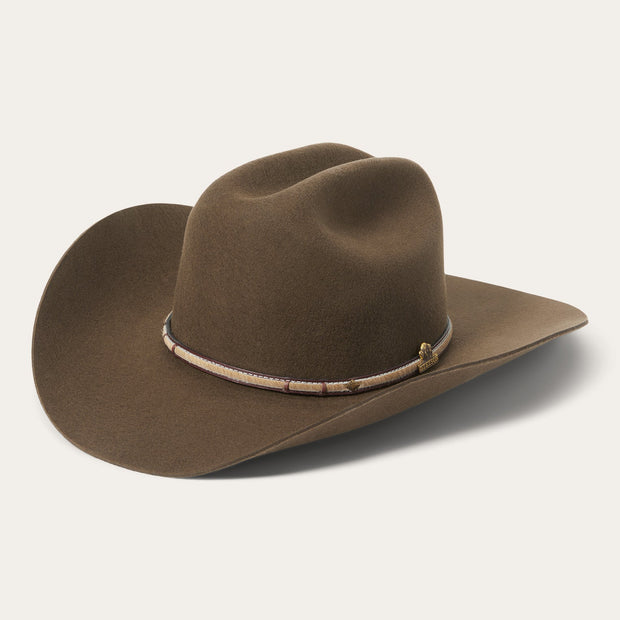 Stetson Corral 4X 100% Buffalo Fur Cattlemans Crease Cowboy Hat 4 Brim  Black