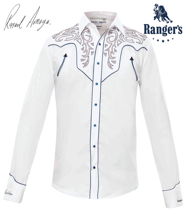 Rafael Amaya Western Style Camisa Vaquero Blanco 082CA01 The Little Ranch