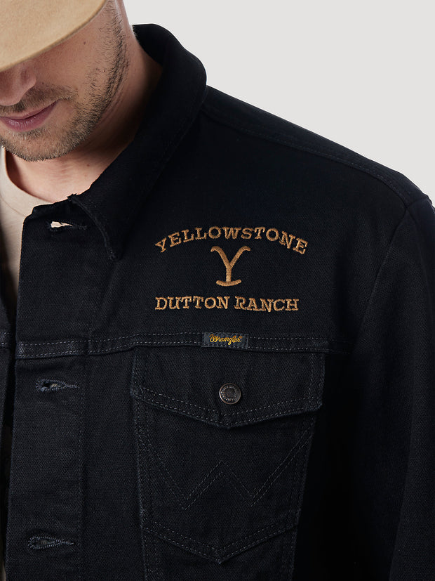 WRANGLER X YELLOWSTONE Y UNLINED DENIM JACKET IN BLACK – The Little Ranch