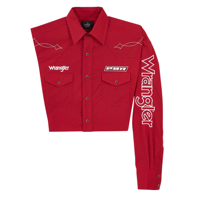 Wrangler® Logo Shirt - PBR - MHS237M - Red/Black – The Little Ranch