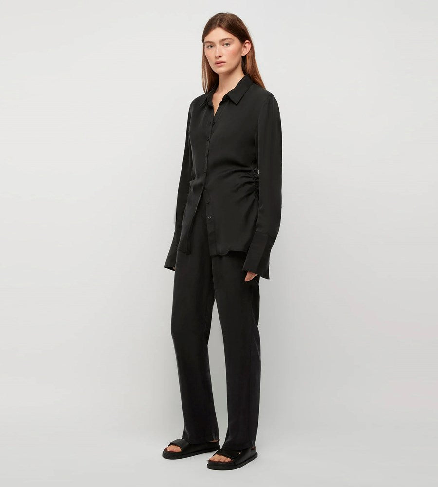 Friend of Audrey | Perle Cupro Straight Trouser | Midnight