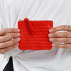 mini pouch, red, eco edition, eco nappa, striped, early, made in germany