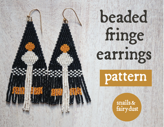 Beaded Fringe Earrings Tutorial - Digital Download – Snails and