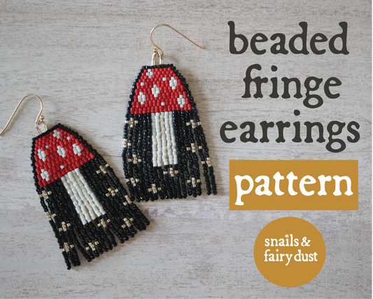 Beaded Fringe Earrings Tutorial - Digital Download – Snails and Fairydust