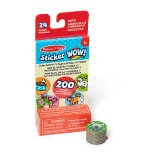 Melissa & Doug Sticker WOW!® Mini Activity Pad & 200 Refill Stickers (Stamper Not Included) - South Coast Baby Co