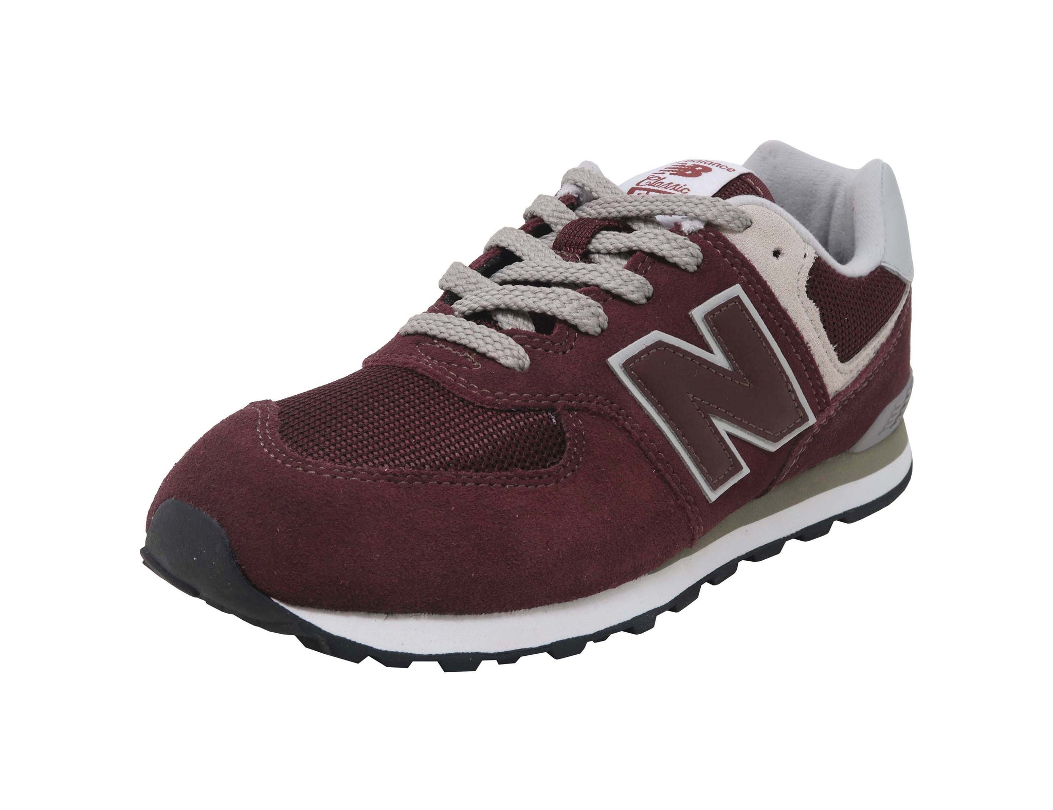 New Balance Kids Burgundy/Grey Shoes – Shoe Hut Online