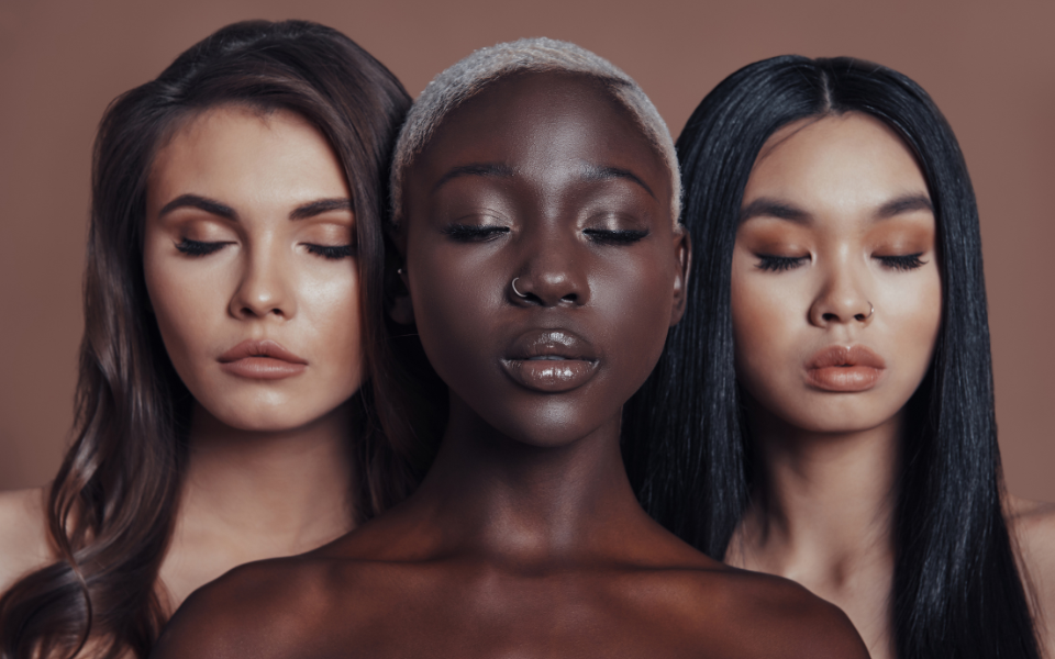 three women in all shades