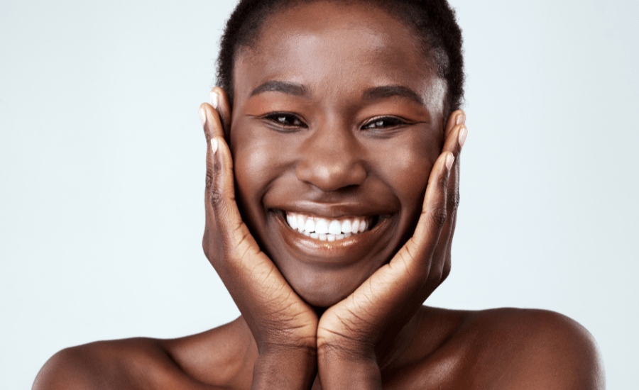 Beautiful women with glowing rich skin