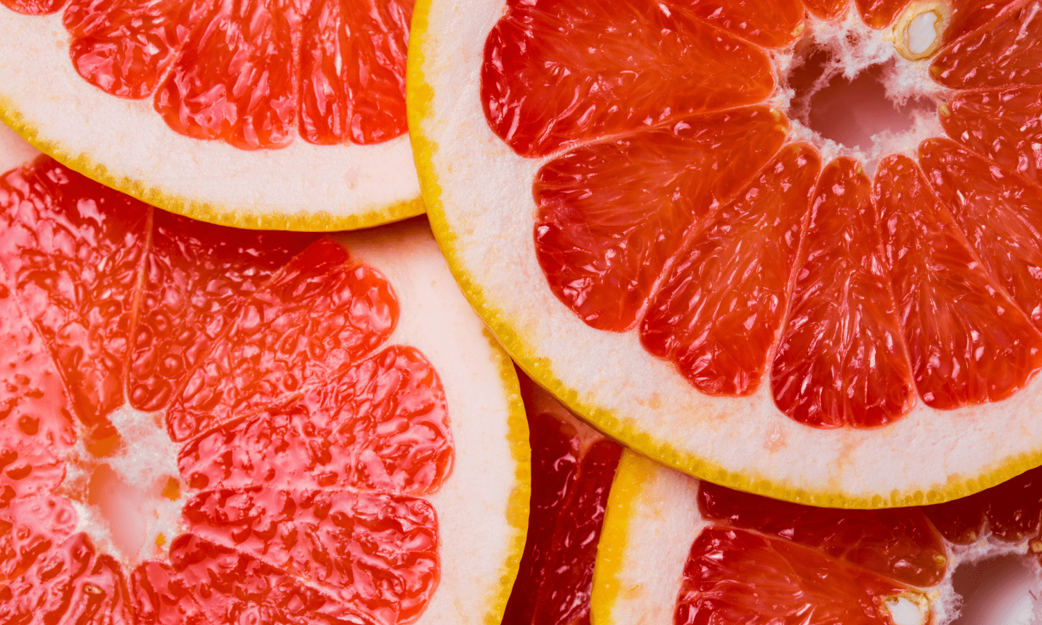 a picture of sliced grapefruit 