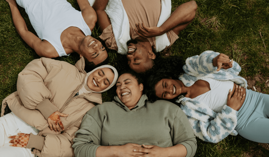 a group of friends enjoying each others company 