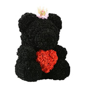 40Cm Teddy Bear With Crown In Gift Box Bear Of Roses Artificial Flower New Year Gifts For Women Valentines Gift