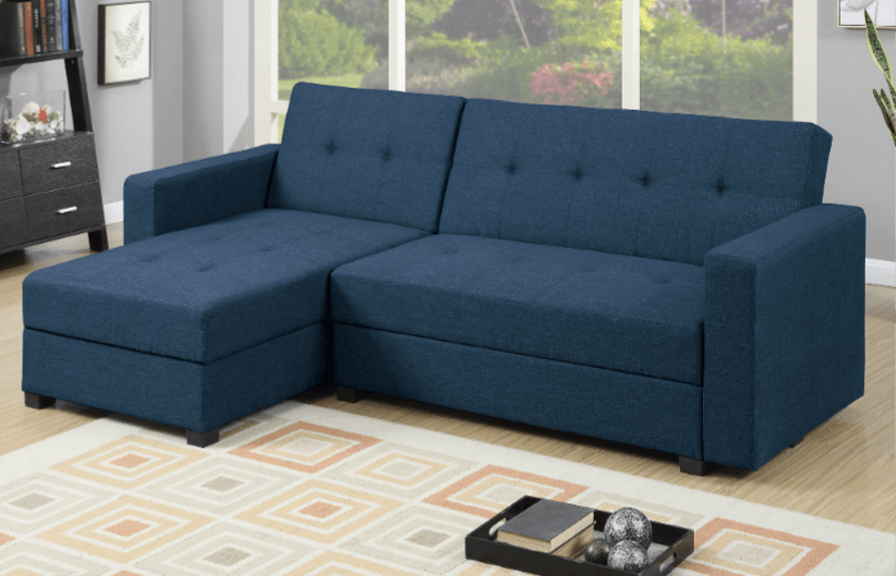 blue chaise sofa bed