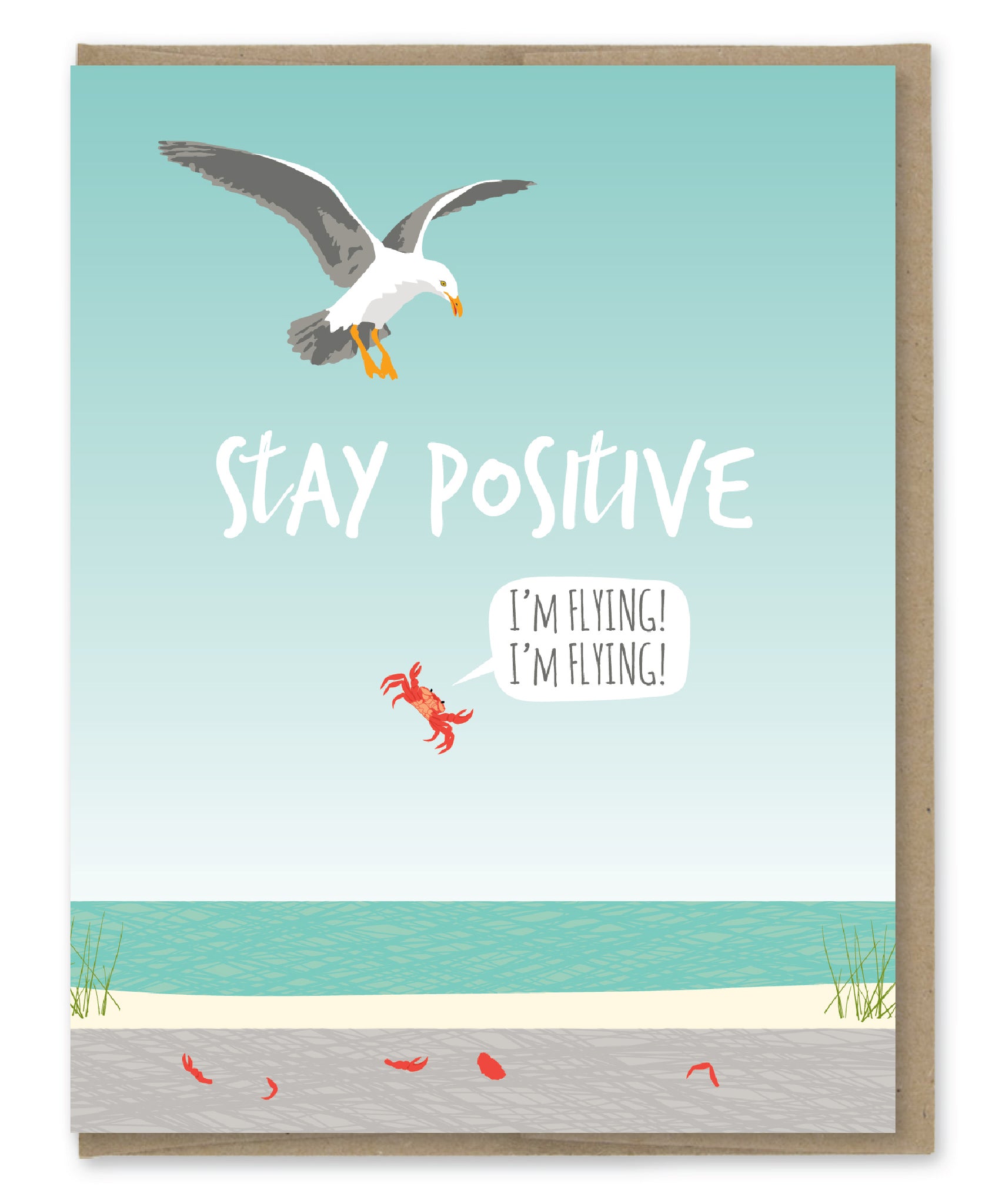 Stay Positive Card Modern Printed Matter