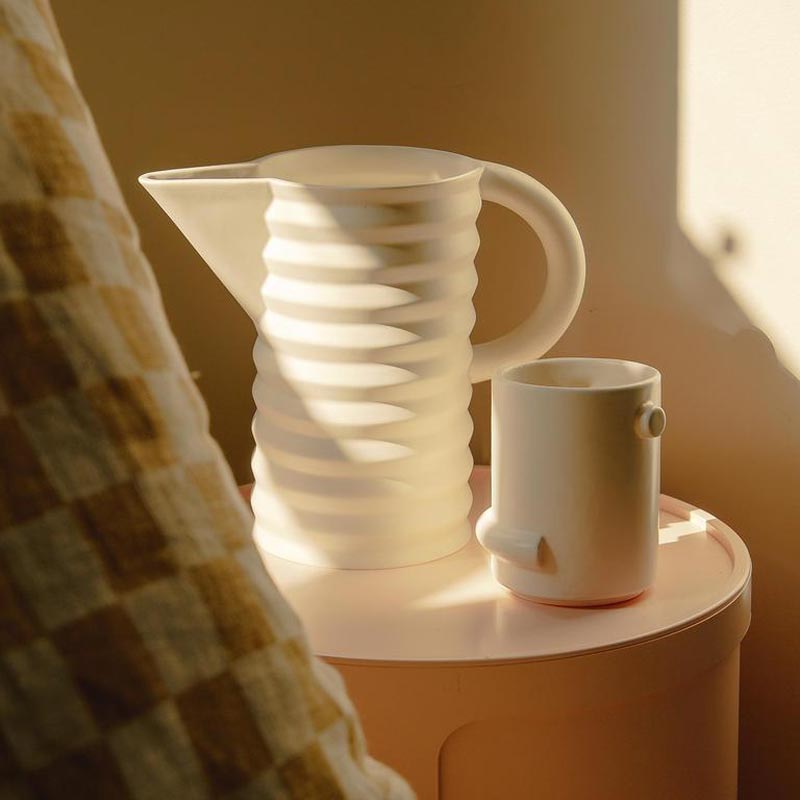 pleated pitcher and confetti cup by Natalie Herrera for Areaware