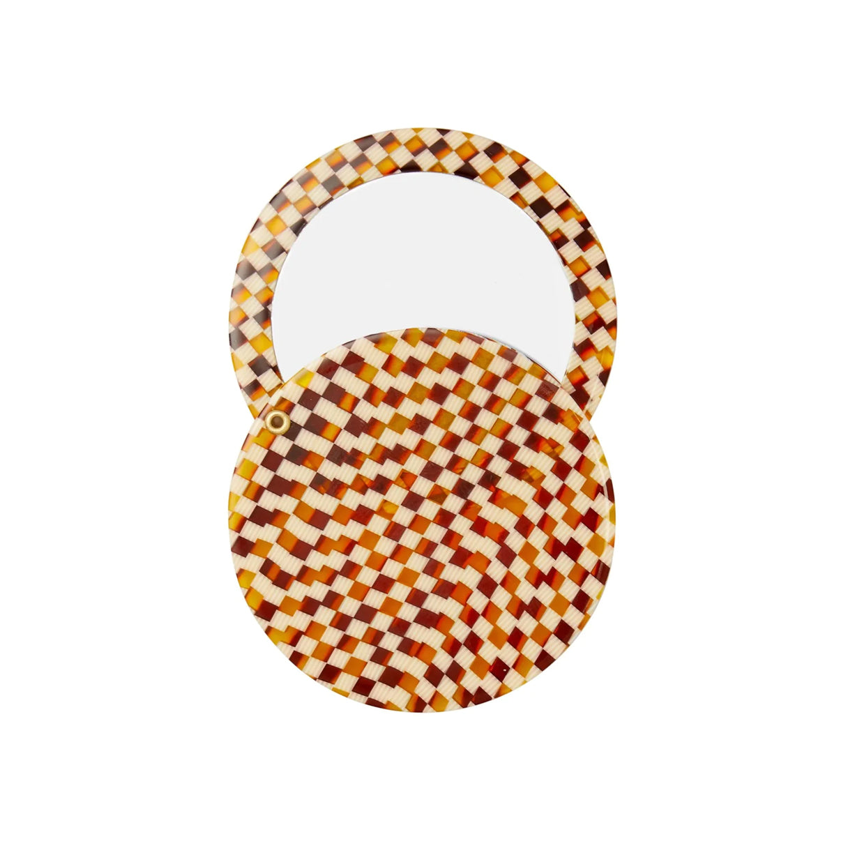 Circle Mirror- Tortoise Checker