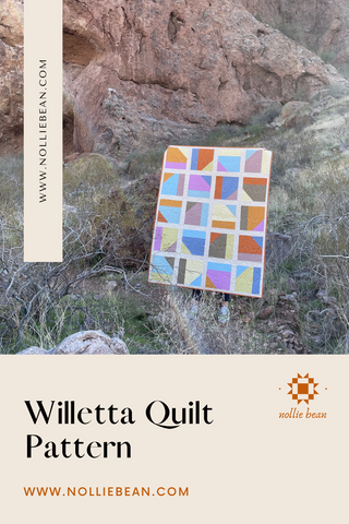 Willetta Quilt | A modern quilt pattern by Nollie Bean