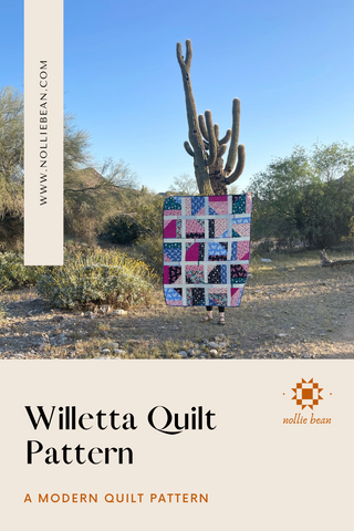 The Willetta Quilt | A modern quilt pattern by Nollie Bean