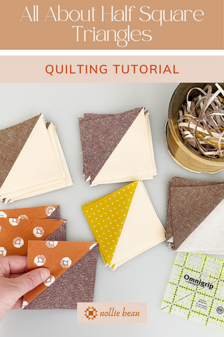Half Square Triangle Tutorial by Nollie Bean