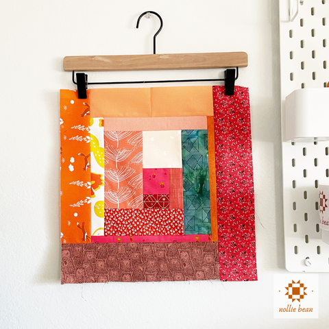 Master the Art of Making an Incredible Improv Log Cabin Block | A tutorial from Nollie Bean