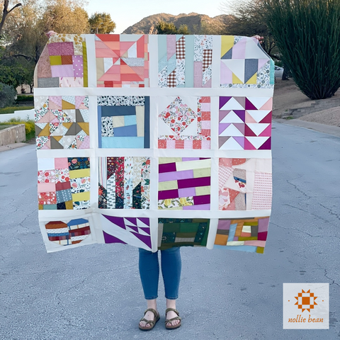 How to Make a Scrappy Quilt | A quilting tutorial by Nollie Bean