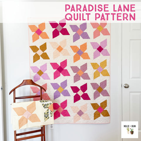 Paradise Lane Quilt Pattern | A modern quilt pattern by Nollie + Bean
