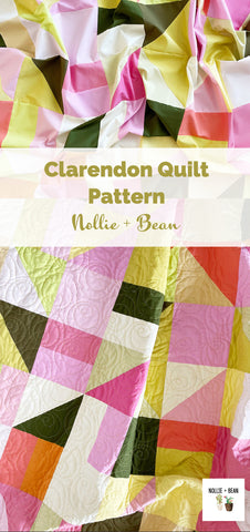 Clarendon Quilt | A modern quilt pattern by Nollie + Bean