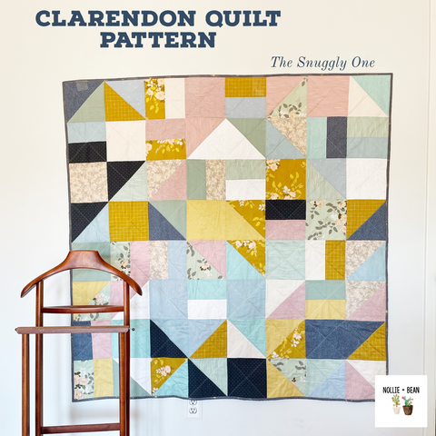 The Clarendon Quilt | A modern quilt pattern by Nollie + Bean