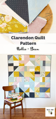 Clarendon Quilt | A modern quilt pattern by Nollie + Bean