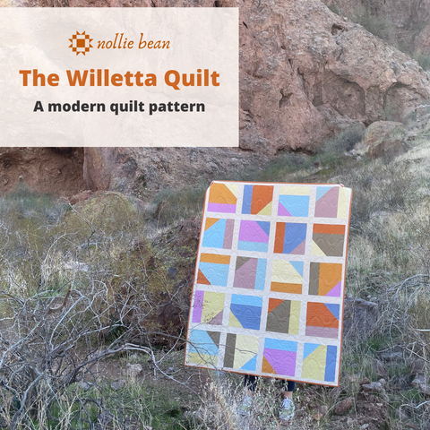 Willetta Quilt Pattern | A modern quilt pattern by Nollie Bean