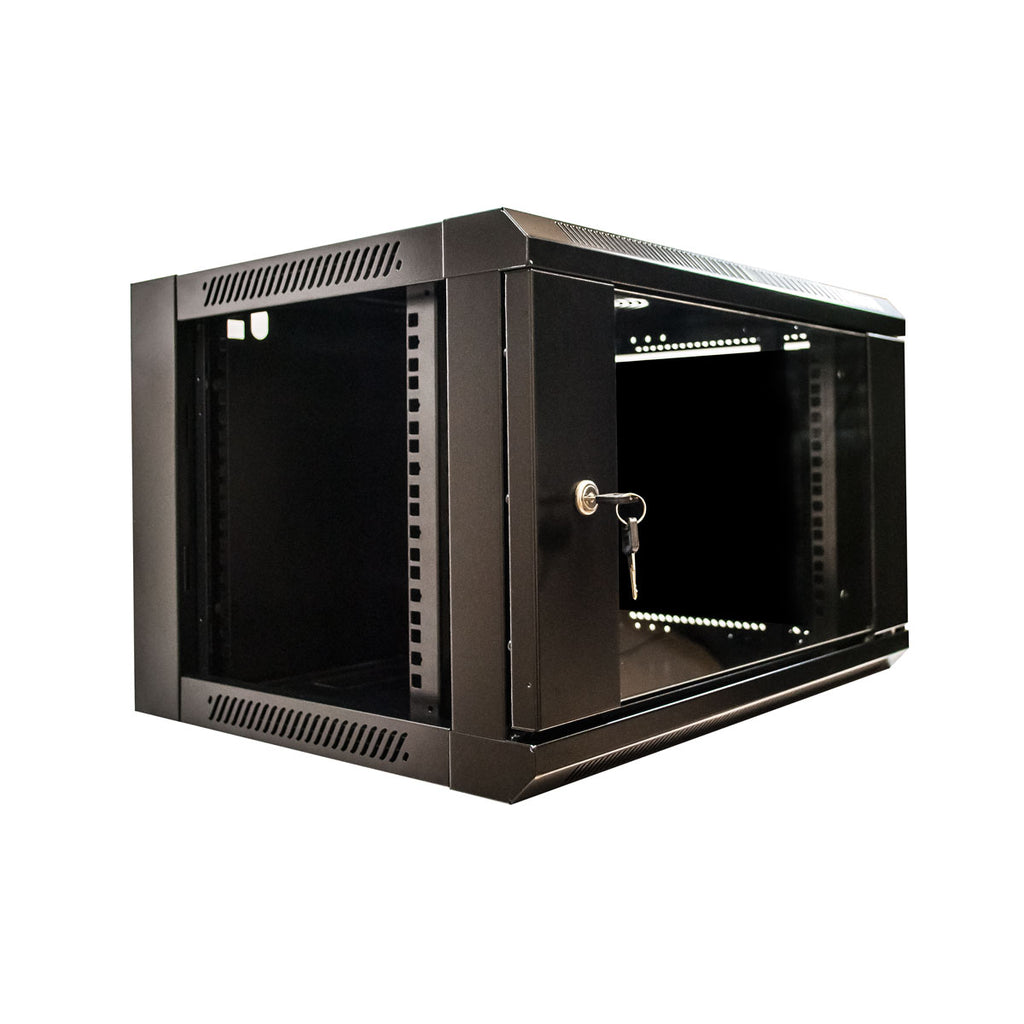 6u Server Rack Cabinet Enclosure Wall Mounted W Locking Glass Door