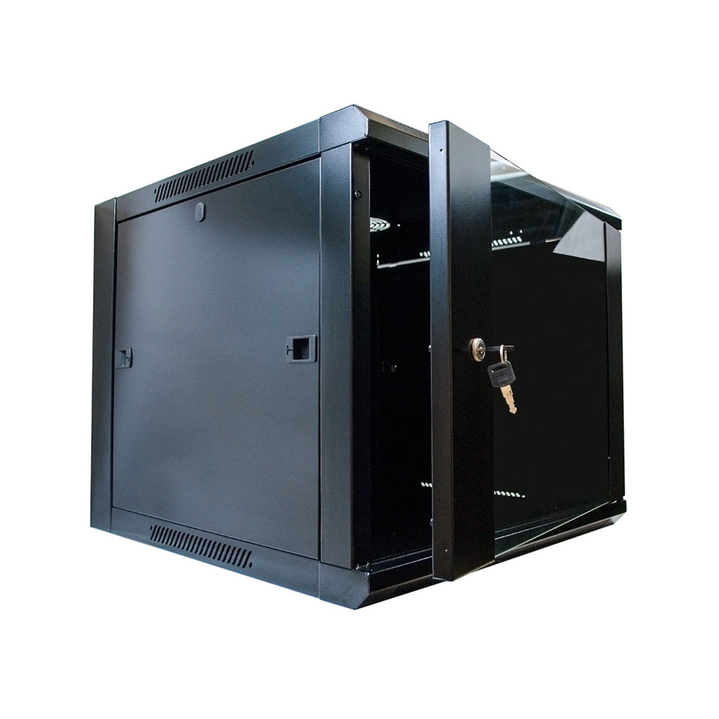 9u Server Rack Cabinet Enclosure Wall Mounted W Locking Glass Door