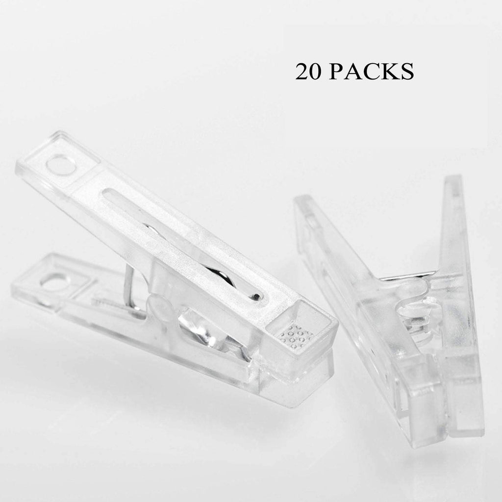 small clear plastic clips