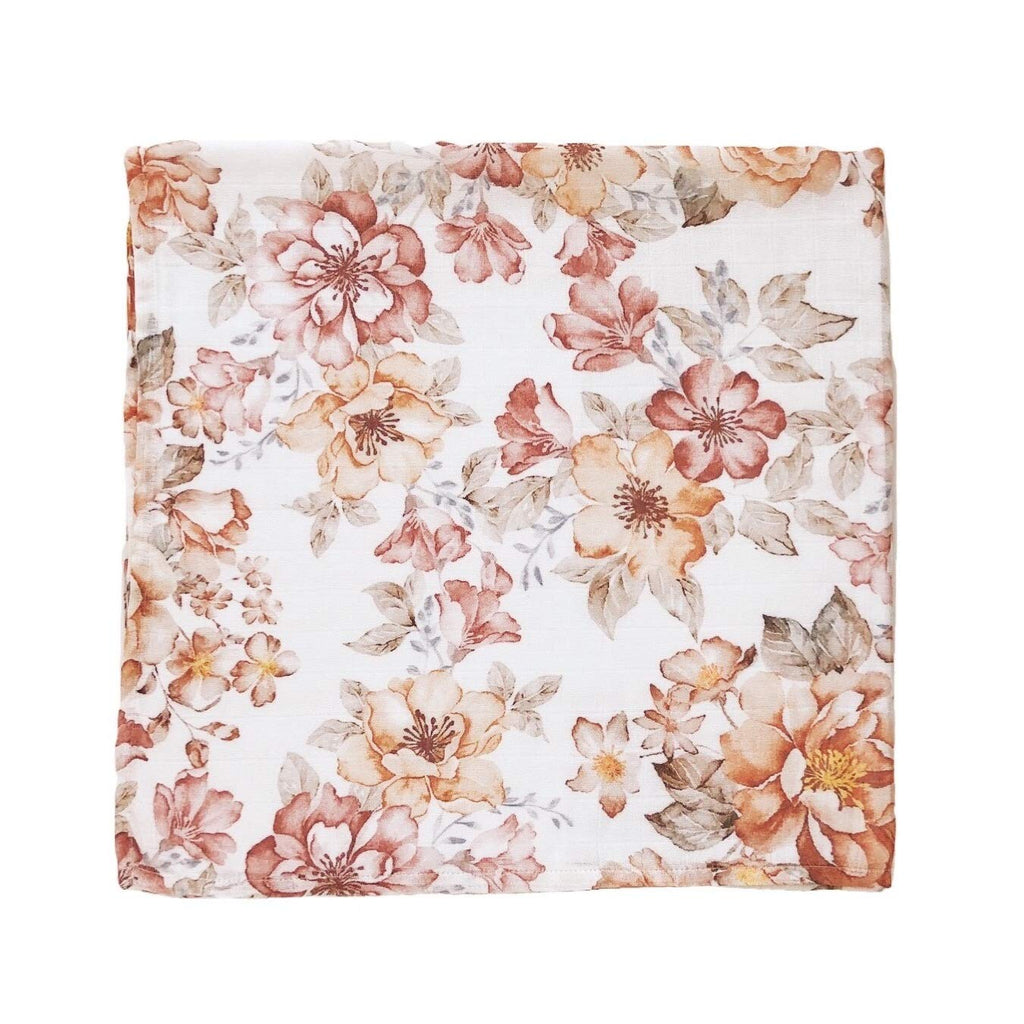 mini scout garden floral swaddle