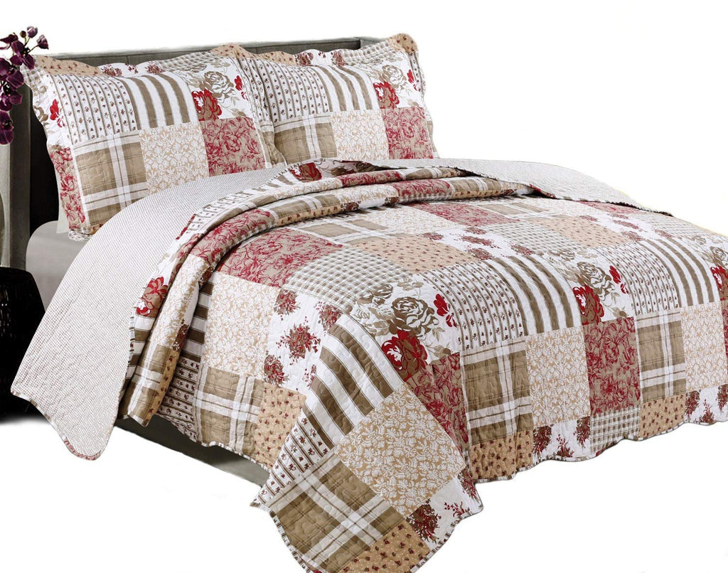 Coast To Coast Living Quilt Sets Luxurious 3pc Bedspreads Cotton