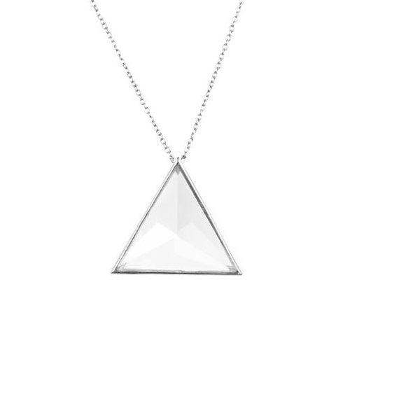 yoga girl triangle necklace