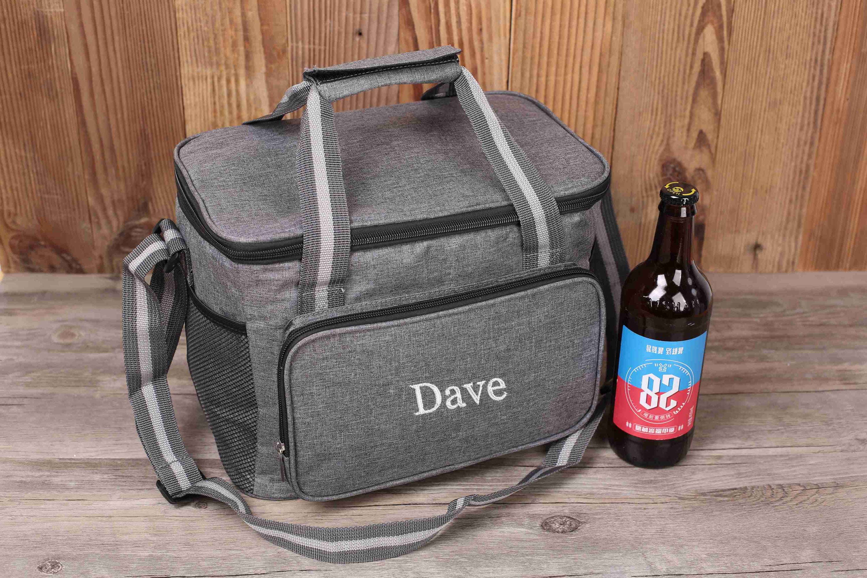 small Personalized embroidery initials water-resistant dirt-proof oxford fabric Cooler Bag is the best gift for campers