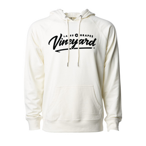 
            
                Load image into Gallery viewer, The Lakes and Grapes Vineyard Vintage Hoodie is perfect for Northern Michigan Fall Gear
            
        
