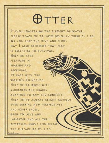 Otter Prayer Poster Eartisans Wiccan Amp Pagan Products