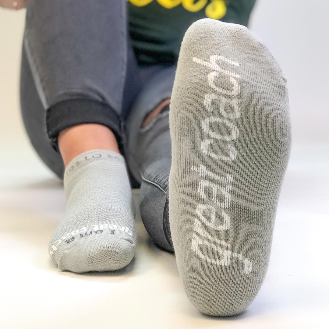 I am a great coach' socks | Grey Low Cut Socks | notes to self® – notes to  self® socks