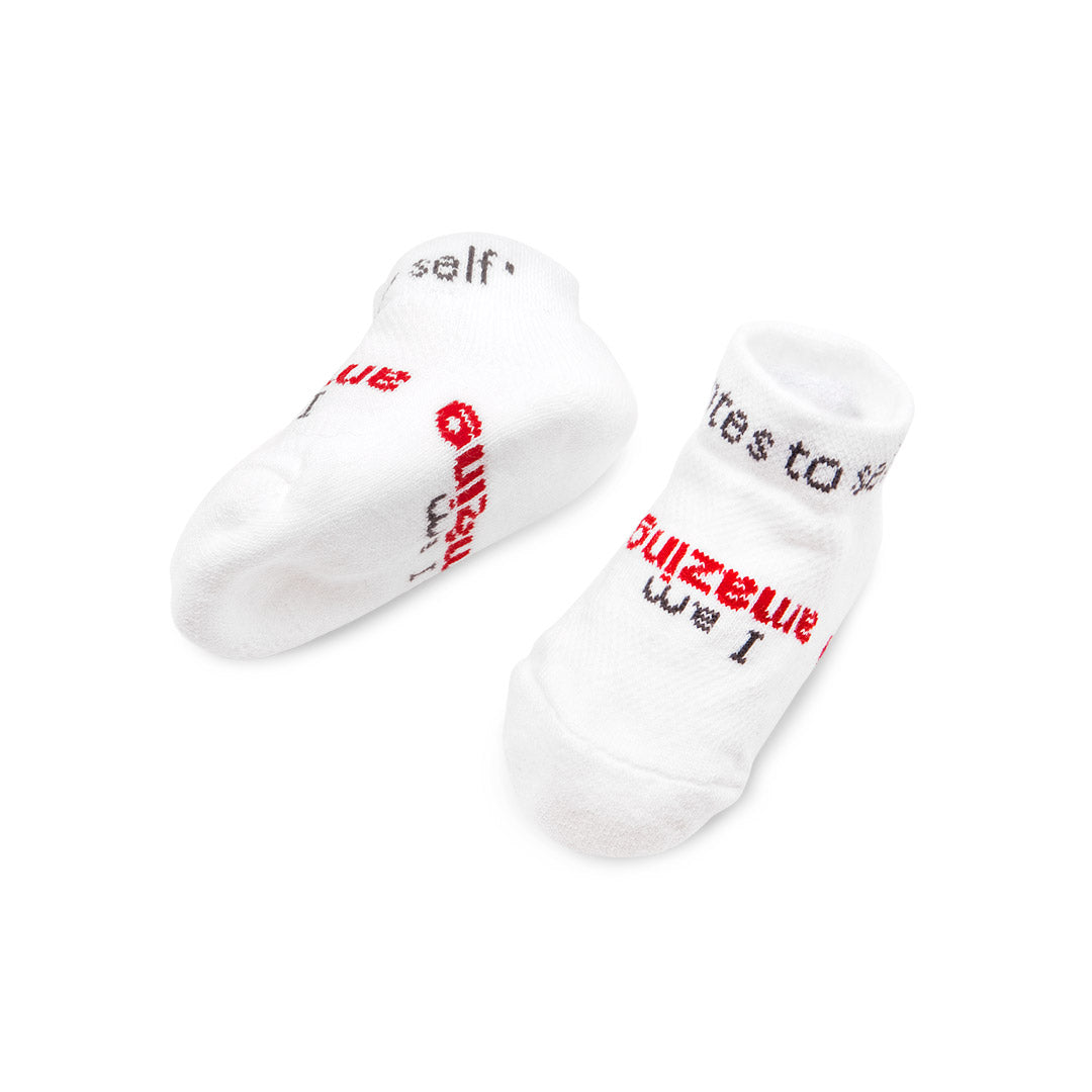 'I am amazing' baby socks | white infant socks | notes to self® – notes ...