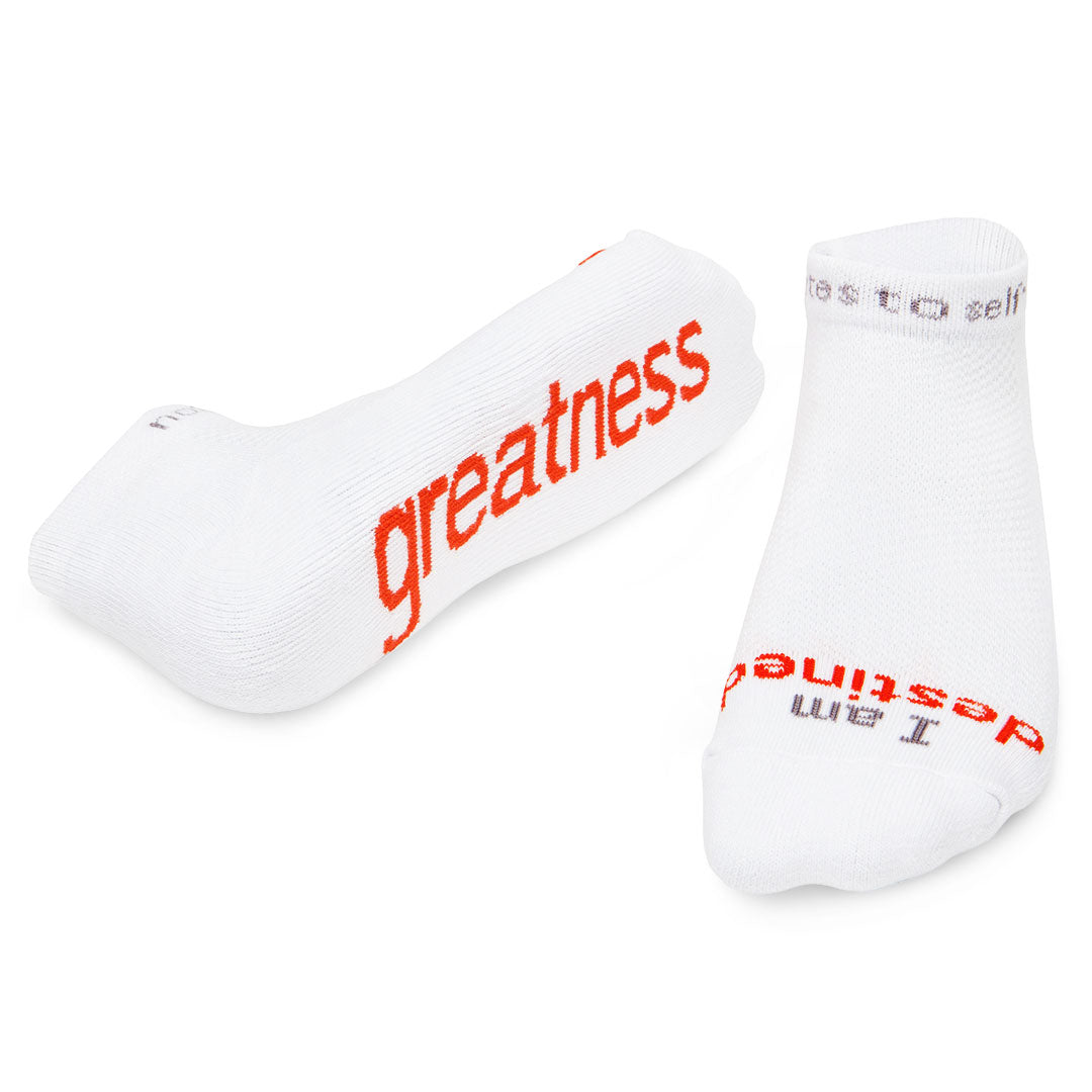 'I am destined - greatness' socks | low-cut | notes to self® – notes to ...