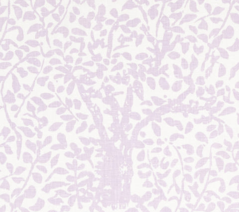 China Seas Fabric: Arbre de Matisse - Custom Lavender on White 100% Linen